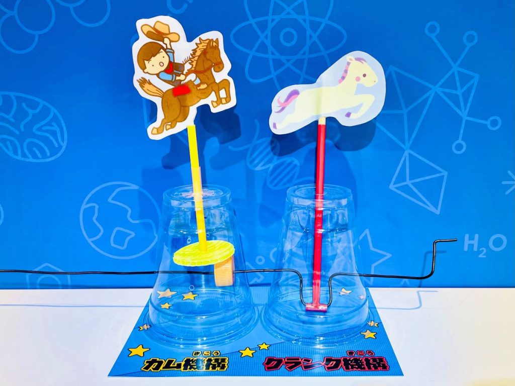 跳ねる？回る？クランクとカムでうごく馬！